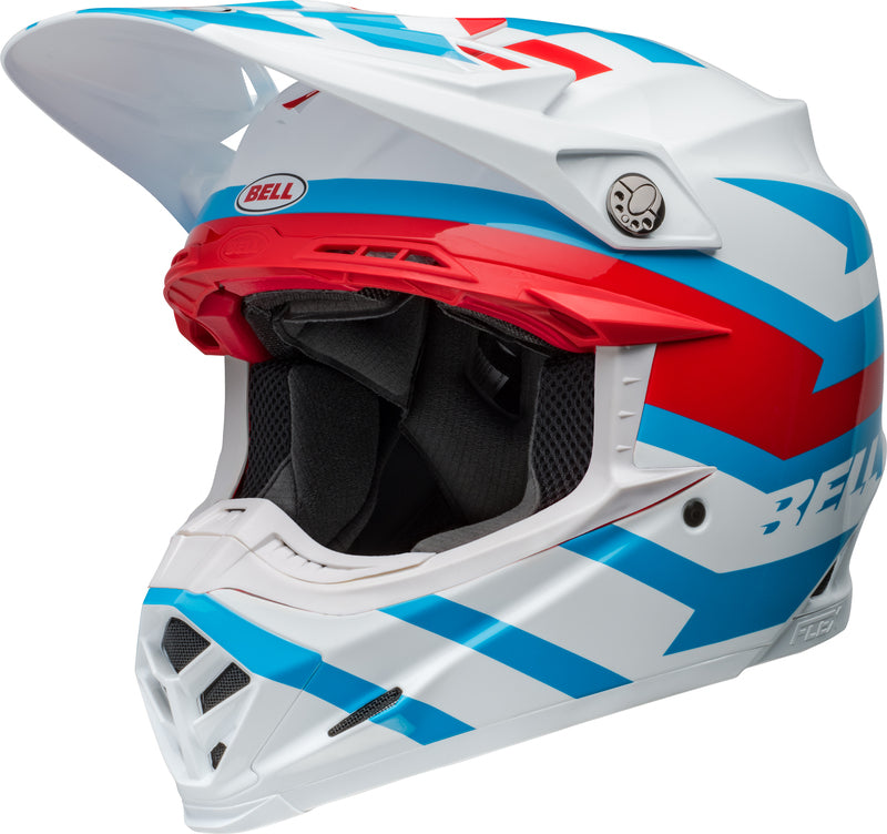 Bell Moto-9S Flex šalmas - Banshee blizgi balta/raudona
