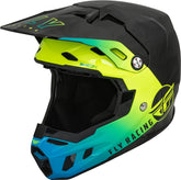 Šalmas FLY RACING Formula CC Centrum – juodas/mėlynas/ryškiai geltonas - XS