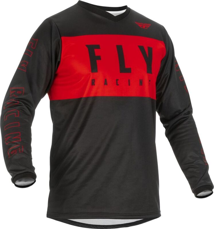 Fly Racing F-16 jaunimui motokroso marškinėliai - raudona/juoda