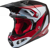 Šalmas FLY RACING Formula Carbon Prime – raudonas/baltas/raudonas anglies pluoštas, XL - XL