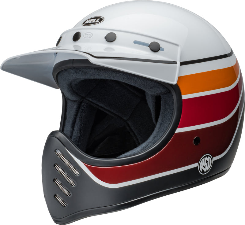 Bell Moto-3 šalmas - RSD Saddleback satininė / blizgi balta/juoda