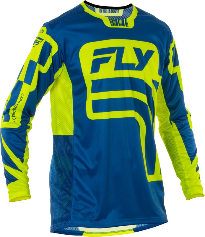 Fly Racing Lite L.E. Lancer motokroso marškinėliai - Navy/ryški