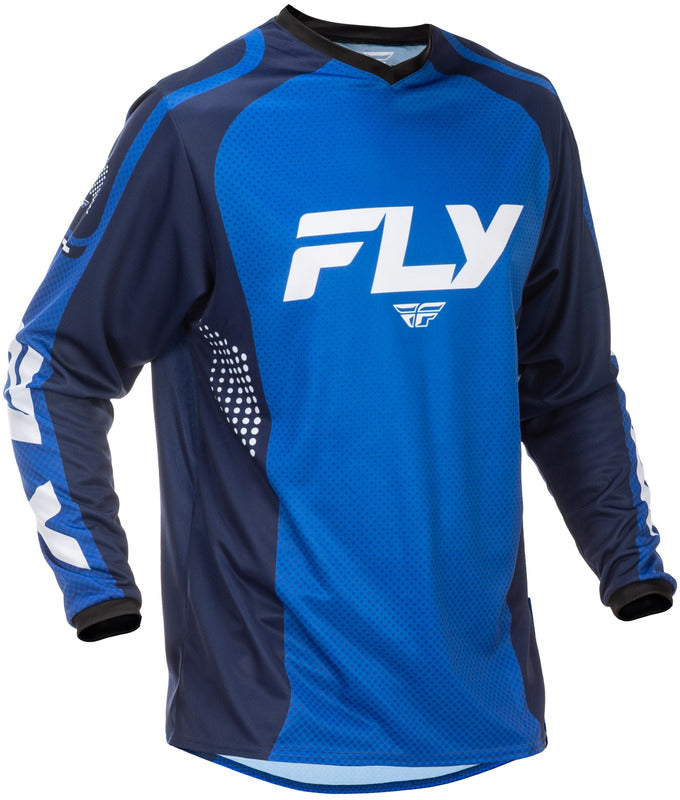 Fly Racing F-16 motokroso marškinėliai - mėlyna/tamsi mėlyna/balta