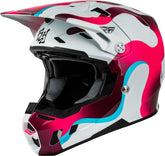 Fly Racing Formula CC Vibe šalmas - balta/rožinė/mėlyna
