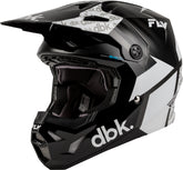 Fly Racing Formula CP DBK šalmas - juoda/balta/pilka