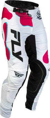 Fly Racing Lite Vibe kelnės - balta/rožinė/mėlyna