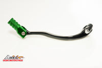 ACCEL aliumininė pavarų perjungimo svirtis KAWASAKI KXF 250 '06-'08 juoda žaliu antgaliu