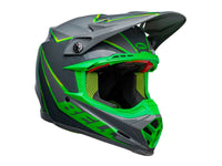 Bekelės šalmas BELL MOTO-9S FLEX SPRITE, pilka / žalia
