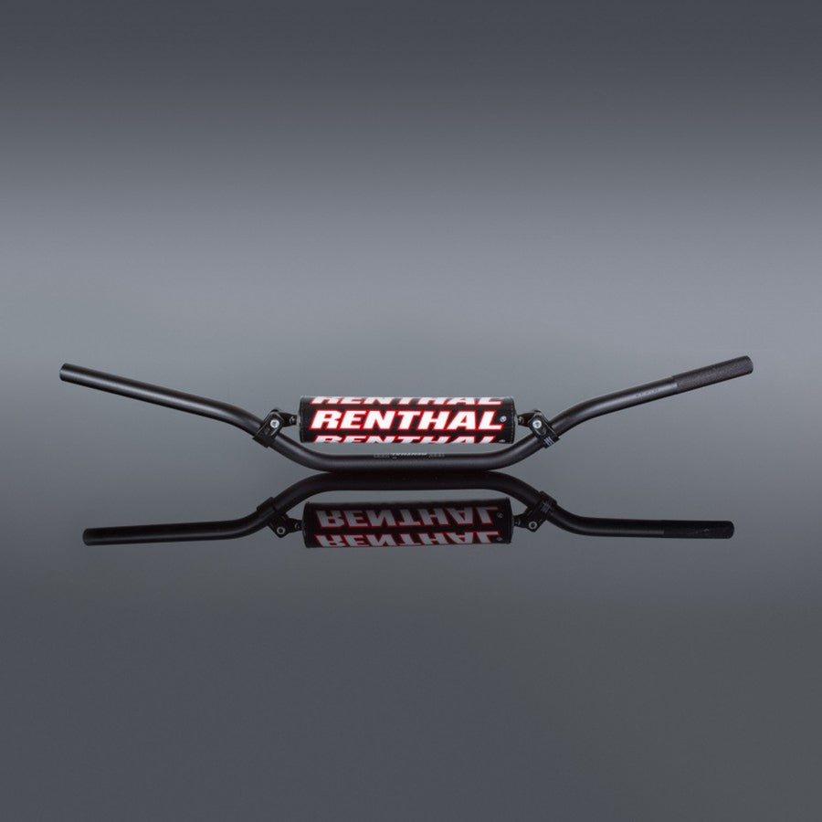 RENTHAL handlebar 7/8 inch 22MM MX HANDLEBAR black ENDURO HIGH with pr ...