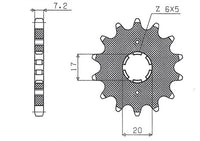 SUNSTAR žvaigždutė 2037 16 dantų HONDA CBR 125 CBF 125 '09-'14 JTF1264.16 grandinė 428 203716JT