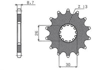 SUNSTAR žvaigždutė 2090 19 dantų TRIUMPH DAYTONA 955/SPRINT ST/SPRINT GT JTF1180.19 grandinė 530 20901