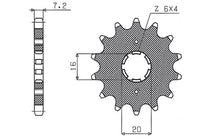 SUNSTAR žvaigždutė 263 13 dantų SUZUKI RM 80/85 YAMAHA XT 125 R/X JTF1263.13 grandinė 428 26313JT