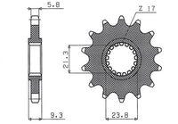 SUNSTAR žvaigždutė 342 12 dantų HONDA CR 250 '88-'07 CRF 450R/X '02-'25 CRF 250R '22-'25 JTF284.12