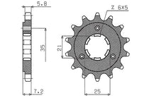 SUNSTAR žvaigždutė 437 16 dantų SUZUKI DR 600/650 JTF437.16 grandinė 520 43716JT