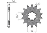 SUNSTAR žvaigždutė 565 13 / 2141 13 dantų KAWASAKI KXF 450 '06- YAMAHA YZF/WRF 400/426/450 JTF565.1