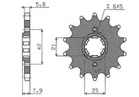 SUNSTAR žvaigždutė 575 15 dantų YAMAHA XT 600 '83-'86 TT 600 XT 550 JTF575.15 grandinė 520 57515JT