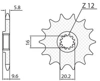 SUNSTAR žvaigždutė 7005 13 dantų KTM SX 65 '98-'18 JTF1906.13 grandinė 420 700513JT