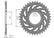 SUNSTAR žvaigždutė 825 44 / 816 44 dantų SUZUKI GSXR 1100 GSXR 750 92-95 JTR816.44 grandinė 530 81644JT